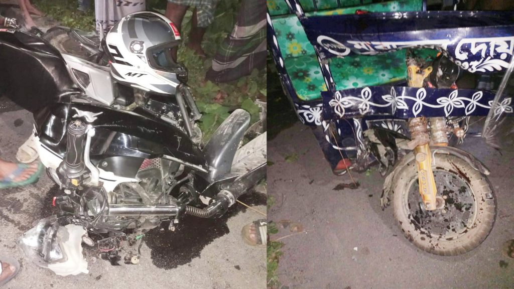 ঠাকুরগাঁওয়ে অটোরিকশা ও মোটরসাইকেল সংঘর্ষে নিহত-১, আহত ৫